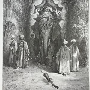 Dore, Fables, Rat and Elephant, Tircis and Amarante, Bookplate, ~ 240706-WH 290